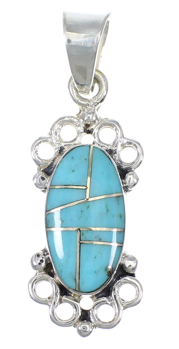 Turquoise Sterling Silver Southwestern Pendant YX75425